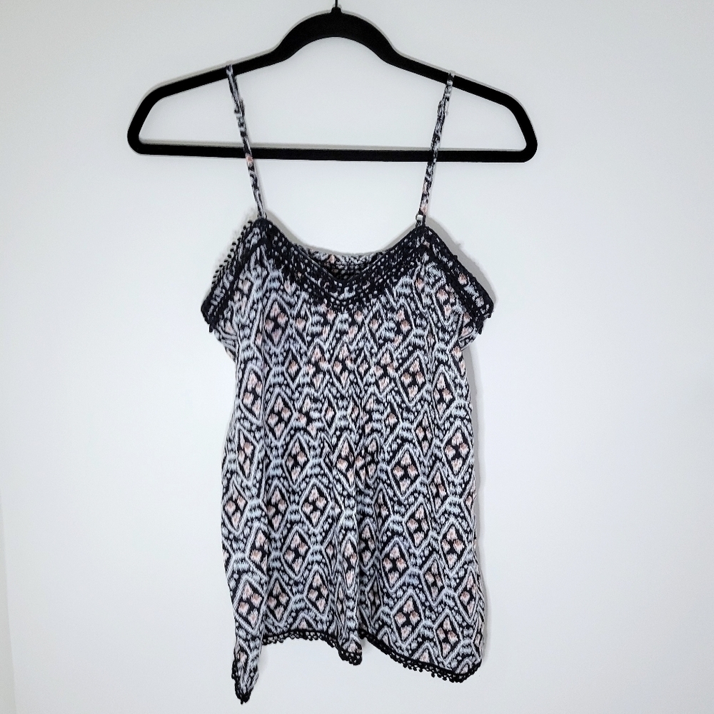 Anthropologie Eloise Geo Shaped Tassel Tank Top